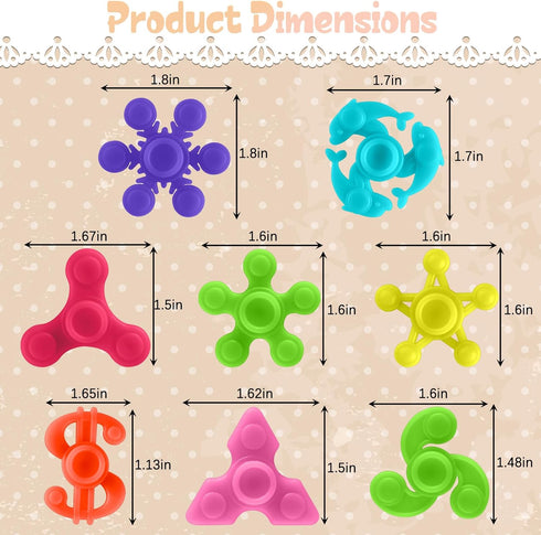 BATWEET 100pcs Mini Finger Fidget Spinner Toys, Bulk Stress Relief Sensory Toys for Kids Adults, Party Favors