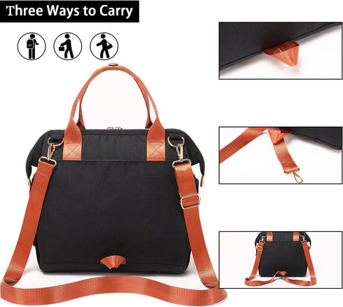 Backpack KYALOU Small Diaper Bag, Mini Baby for Mom, Multi-function Waterproof Travel Tote for Booys and Giirls (Black)