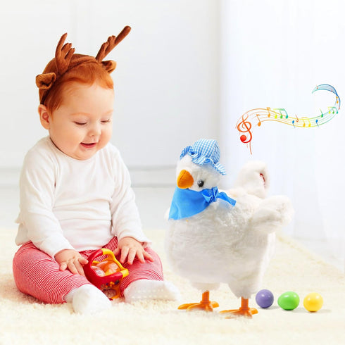 Dancing Chicken Egg Toy - Plush Easter Fun with Sound