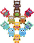 Berry President Stacking Toys, Colorful Wooden Balancing Owls Toy Set, Montessori Educational Game for Toddlers