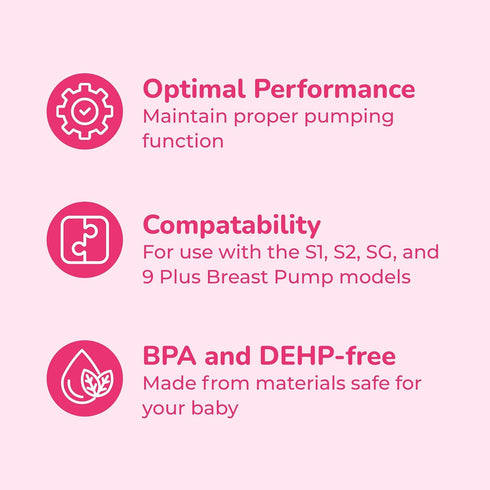 2 Pack Backflow Protector Replacement Part for Breast Milk Pump - Breastfeeding Support Essential - Compatible