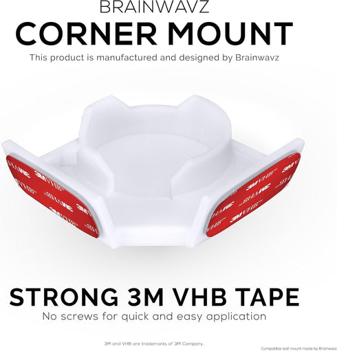 Corner Mount Infant Optics DXR-8 & Pro Adhesive Wall Shelf, Optimal Viewing, Easy Installation, No Mess, No Screws