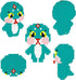 Larcele Micro Building Blocks Animal Set, DIY Mini 3D Toy Bricks, 1034 Dots KLJM-10 (Snake)