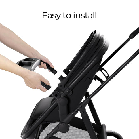 Mompush Snack Tray with Cup Holder for Mompush Wiz & Wiz Pro Stroller Only, Easy to Clean, Stroller Tray for Outings