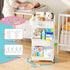 3 SUNALLY Baby Diaper Caddy Cart, Tier Rolling Diaper Cart with Lockable Wheels for Nursery Essentials, Large Capacity