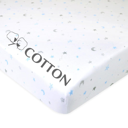 American Baby Company 100% Natural Cotton Fitted Mini Crib Sheet 38" x 24" - Soft & Breathable for Boys & Girls
