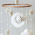 Goukurlsma Boho Cloud Moon Crib Mobile Boho Baby Mobile for Crib Neutral Clouds, Moon & Stars Design Nursery Mobile