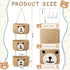 Yiyiring 3-Tier Closet Cute Bear Hanging Baskets, Woven Cotton Wall Mounted Storage Organizer, Decorative Storage