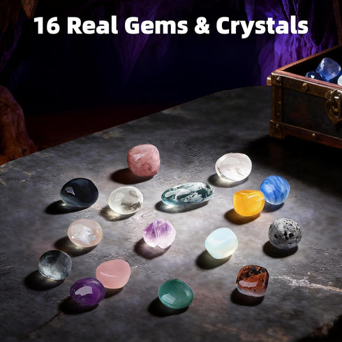 16 6+ GobiDex Gemstones Dig Kit for Kids, Excavate Real Gemstones, STEM Science Toy, Archaeology & Geology Science Gift