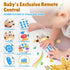 WeeHomm 3 6 Baby Remote Control Toy, Remote Teether for Baby with Realistic Light and Sounds - Languages (English