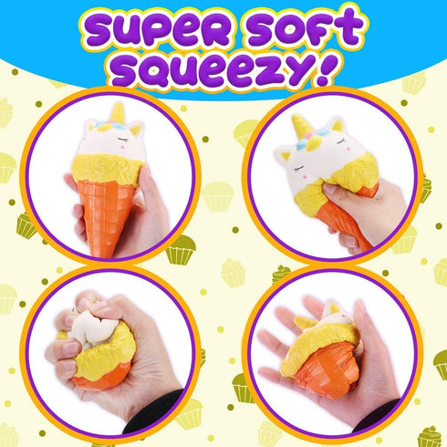 Insnug 4 6 8 10 Set Sensory Toys Squishy Toy Food - Stress Relief Squishies for Girl Kids Age Kawaii Jumbo DIY Slow