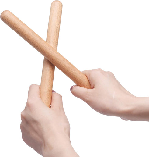16 Pack Lummi 8 Inch Music Sticks for Kids, Rhythm Sticks with Carry Bag