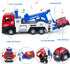 Tow Truck Toys with 2 Mini Toy Cars Set - Pull Back Truck Vehicles with Lights and Sound for Boys 3-9 Years Old