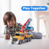 haomsj Big Tow Trucks Toy with Hook and Car for Boys, Pull Back Truck Toys with Light and Sound (1:18 Plastic)