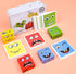 Large Wooden Face Expression Puzzle, Building Cubes for Logical Thinking, Face Changing Magic Cube Puzzles with Bell