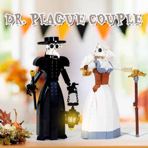 Set (500Pcs) Plague Doctor Building Blocks - Medieval Themed Collectible Toy for Adults and Kids - Creative