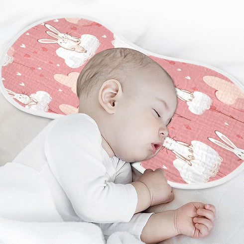 Bulletgxll Set 4, Cute Rabbits Unisex Baby Burp Cloths of Soft Absorbent Organic Cotton Muslin Burping Cloths