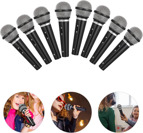 NUOBESTY 16 Pcs Simulation Microphone Toy Set, Interesting Kids Accessory, Interactive Plastic Microphone