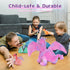 7 21.6 inch 4 2 Muiteiur Piece Dragon Stuffed Animals, Soft Plush Pink Dragon with Baby Toys and Eggs, Gift for Kids