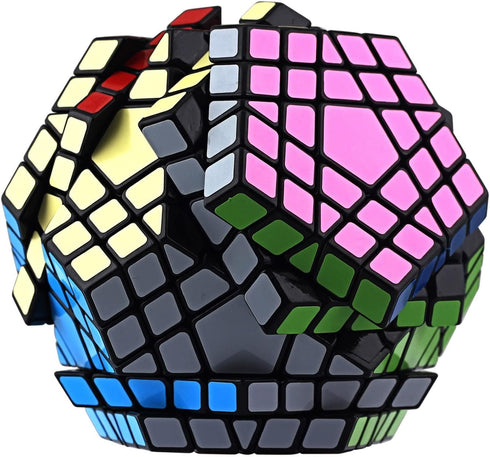5x5 Ganowo Megaminx Speed Cube Gigaminx Cubes Brain Teasers Games Magic Twist Puzzle Fidget Toys for Kids Adults Boys