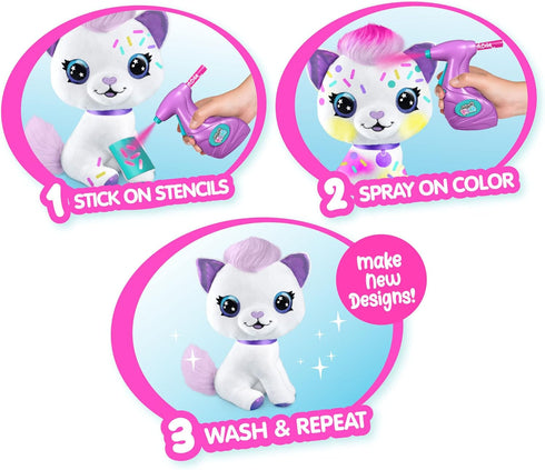 100+ 6+ Canal Toys Personalize Airbrush Plush Large Kitty! Decorate, wash, Repeat! Customize Your own Spray Art Plush