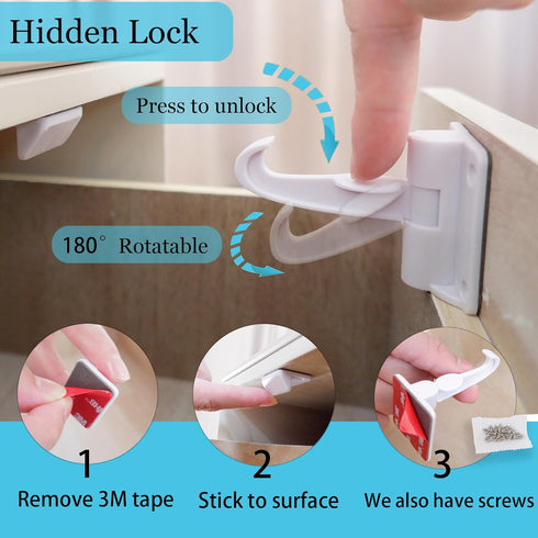 HUIESON 66 Pack 12 8 26 16 2 1 1 Baby Proofing Kit | Hidden Cabinet Drawer Locks, Adjustable Latches, Outlet Covers