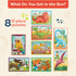 B. toys Pack o' Puzzles 2-Pack, Pets & Dinos Wooden Puzzle Box Set, 12-Piece Jigsaw Puzzles for Kids 3 Years +