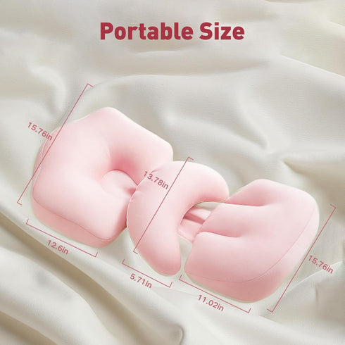 Pregnancy Pillow, Portable Maternity Pillow for Pregnant Women, Travel Wedge Pillow for Side Sleeper, Relief Body