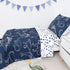 4 Set Set, Pieces Dinosaur Toddler Bedding for Boys, Soft Breathable Toddler Comforter Dino Print Navy, Includes