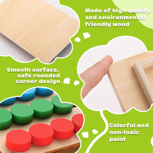 V-Opitos Color Matching Puzzle Toys, Montessori Brain Teasers Game for Kids Ages 3-7, Travel Toys for Boys & Girls