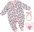 BABESIDE 3 Pcs Cat Style Romper Baby Doll Clothes for 17-22 Inch Dolls, Accessories for Newborn Boy & Girl