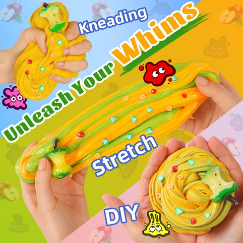 10-12, 5.29 Oz BS004-Apple WATERELF Butter Easter Eggs Scented Slime for Girls Easter Basket Stuffers Big Slime