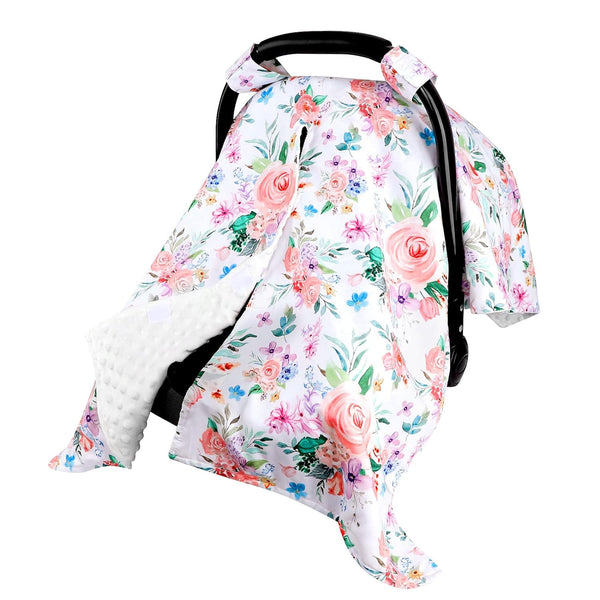 Baby Car Seat Cover, Peekaboo Opening Spring Car Seat Canopy for Baby