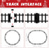 Set 47.2" 4 Set Toyvian Christmas Railway Train with Railway Track & Cars Lights and Sounds Railway,Battery Operated