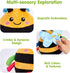 6 12 18 Tummy 1 2 3 hahaland Baby Toy for + Months Crawling Musical Dancing Bouncing Learning Bee Plush, Interactive