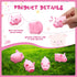 200 Pcs Tiny Pink Rubber Pig Bath Toy Bulk, Float and Squeak Piggy Bathtub Toys for Baby Shower Party Supplies