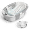 Himold Collapsible Baby Bathtub for Newborn to Toddler 0-36 Months, Spacious Foldable