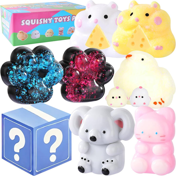 Taba Squishy 10Pack, Fufu Squishy Fidget Toys Kit, Include Squishies Chick Toys,