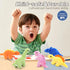 19.6 inch 5 Set Muiteiur Pink Dinosaur Stuffed Animals, Soft Dinosaur Stuffed with Cute Babies T-Rex Zippered Belly