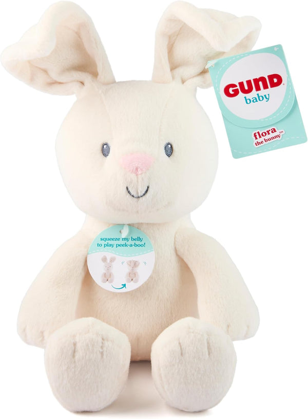 GUND Baby Peek-a-Boo Flora Bunny Plush, Bunny Rabbit Stuffed Animal, Baby Toy