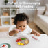Eascrozn 2 Pack 2 Pack Set, Set Silicone Divided Baby Plates with Suction, Toddler Forks and Spoons BPA Free, Baby