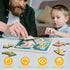 Wooden Toddler Puzzles, Funsland Peg Puzzles Gifts, Eco-Friendly Animal Patterns Jigsaw for 1-3 Years Old