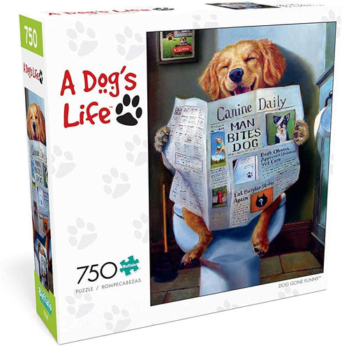 Buffalo Games - Dog Gone Funny - 750 Piece Multicolor Jigsaw Puzzle, 24"L X 18"W