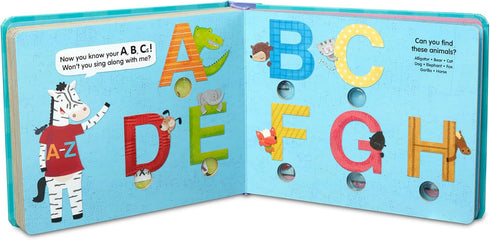 Melissa & Doug Poke-a-Dot Children's Book, Alphabet Eye Spy Board Book with Buttons to Pop, FSC Certified