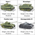 Kvvdi 4 Sets Upgrade 3D Puzzles Plastic Model Toy Tank Kit for Adults, Military Tiger Tank Model Collection