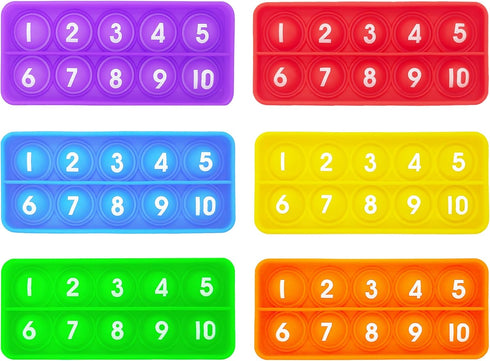 Ten Frame Pop Board - Fidgets for Classroom, Sensory Toys for Counting Math, Montessori Educational Gift