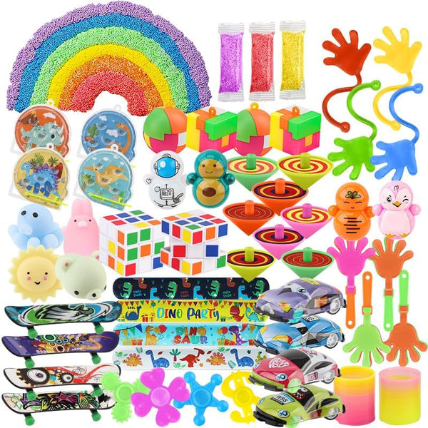 60 Pcs Party Favors Carnival Treasure Box Toys, Small Mini Bulk Gifts for Kids Boys Girls, Goodie Bags Fillers for