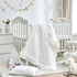 3 Pieces Crib Bedding Set Baby Ruffle Quilted Comforter with Fitted Sheet