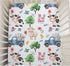 Farm Animal Baby Crib Sheets for Standard Crib, Neutral Fitted Sheet Set, 28''×52''