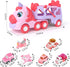 2 3 7-in-1 2-4, 2+ 3+ usrela Toys for Year Old Girl Truck, Girl Carrier Truck Car with Light & Sound, Toddler Girl Car